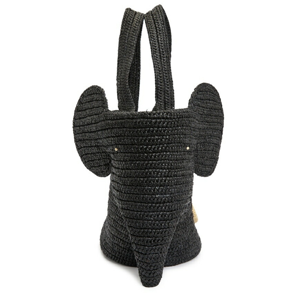 LOEWE x Paula Ibiza Elephant Raffia Basket Bag Black - Picture 3 of 9